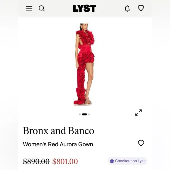 Bronx and Banco Scarlet Ruffle Dress - Picture 2 of 14